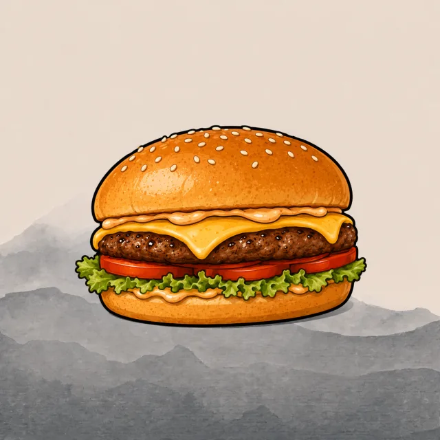 Hamburger Bò Phô Mai / Cheese Beef Burger