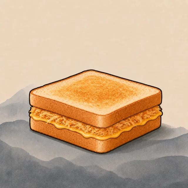 Sandwich Phô Mai Chà Bông / Cheese & Pork Floss Sandwich